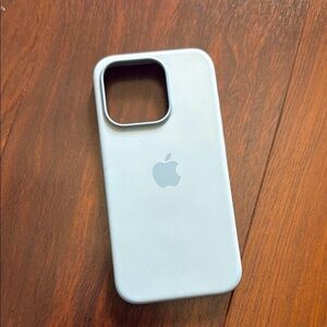Apple blue iPhone Case with Textured Surface and Camera Cutout